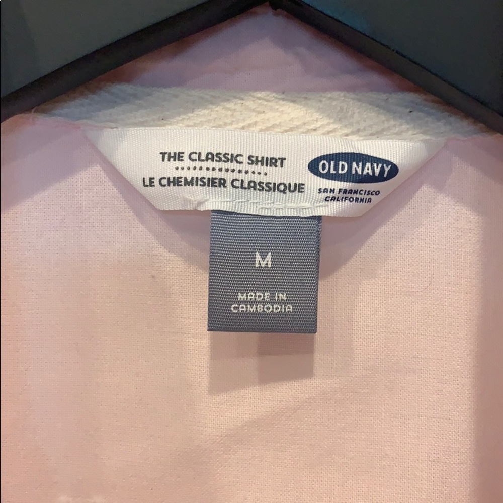 Pink printed button down! - Picture 4 of 5